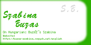 szabina buzas business card